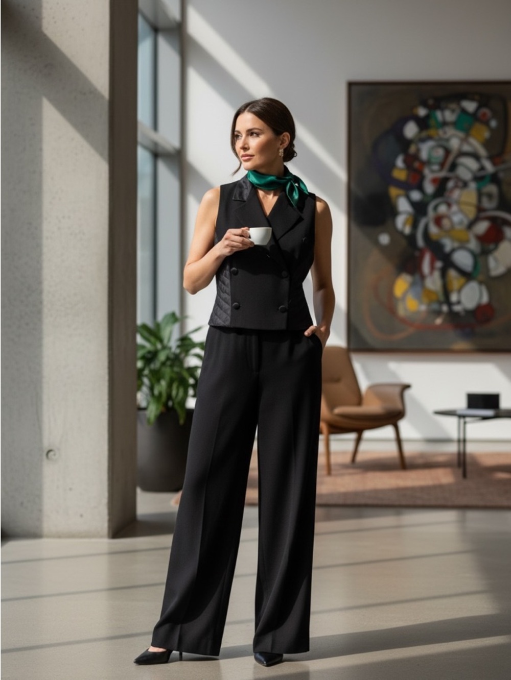 Bebe San Francisco Satin Lapel Tuxedo Vest Size 6 Made in USA